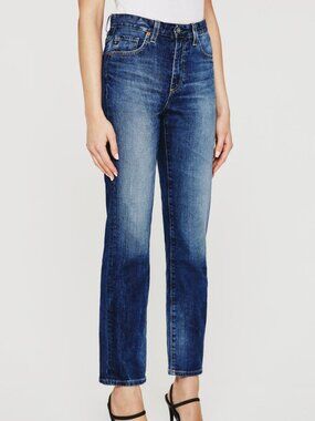 AG Denim Saige High Rise Straight Jeans